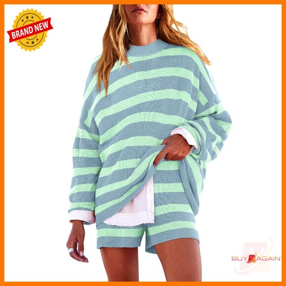 Other - Oversized Lounge Set Two Piece Matching Pajama Sweater Set Long Sleeve
